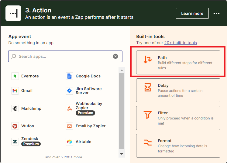 Add Action Path