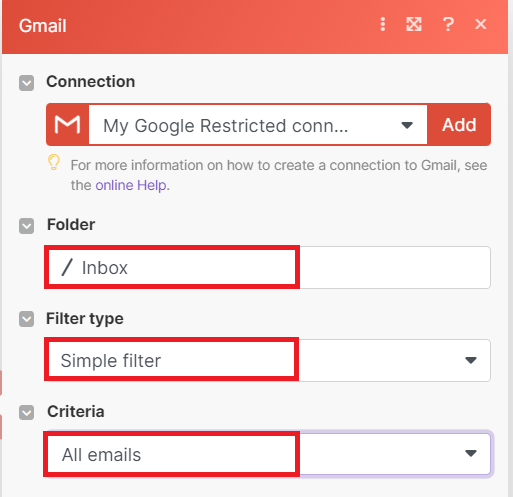 Gmail Configuration