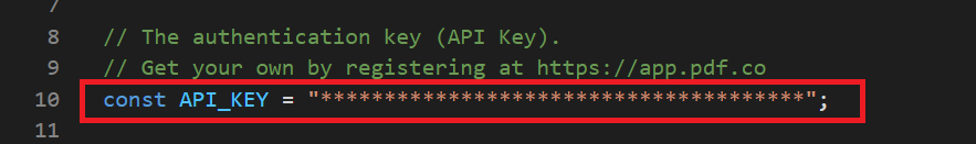 PDF.co API Key