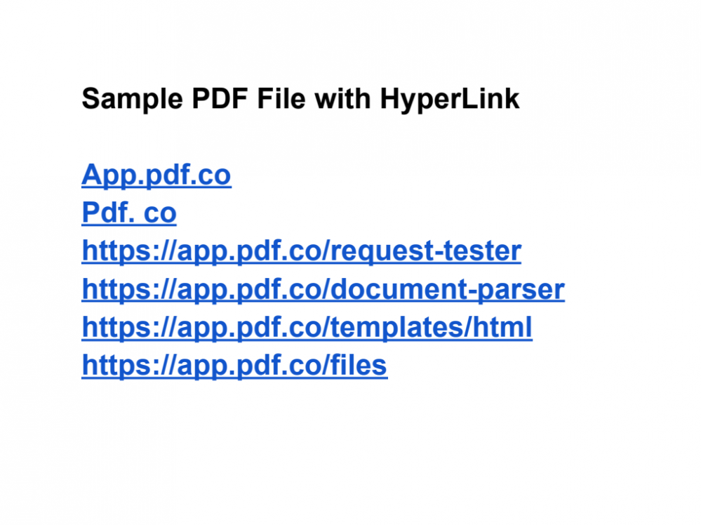 Sample PDF with Hyperlinks