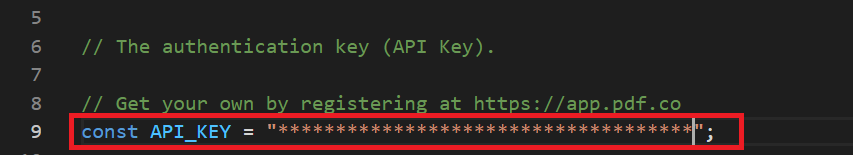 PDF.co API Key