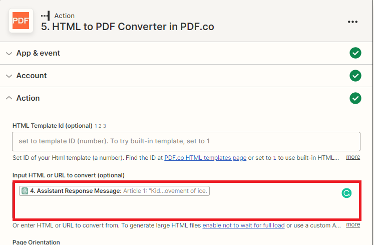 HTML to PDF Converter Configuration