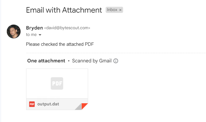 Email with an Attachment