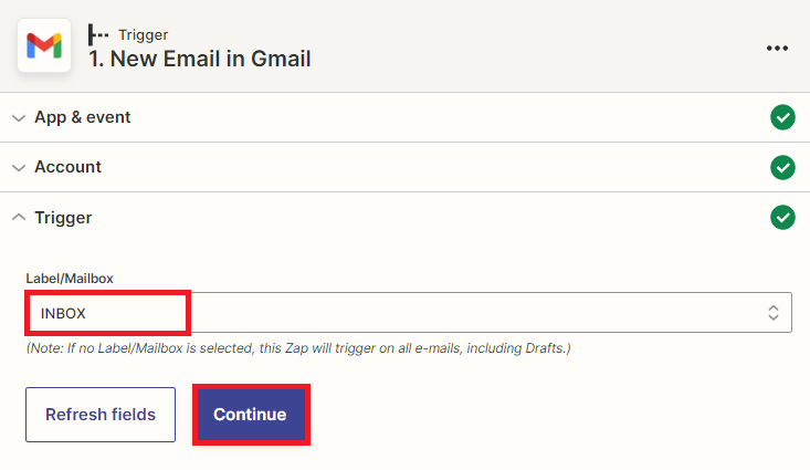 Setup New Email Configuration