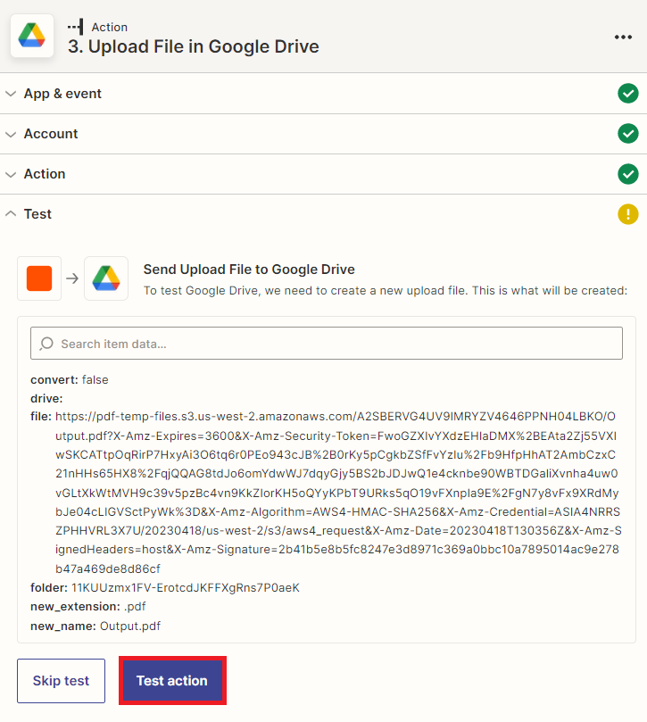 Upload File to Google Drive