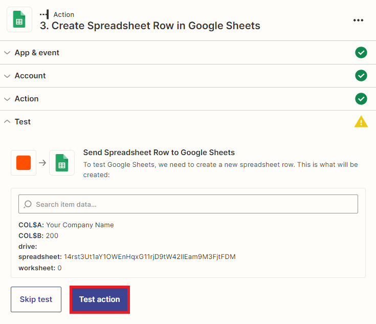 Save Data to Google Sheets