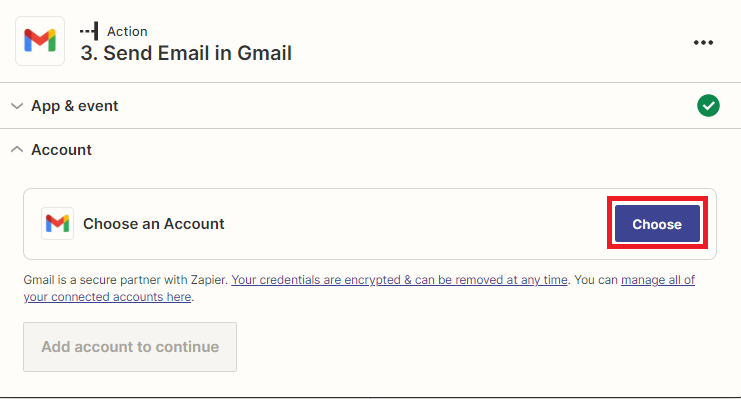 Connect Gmail Account