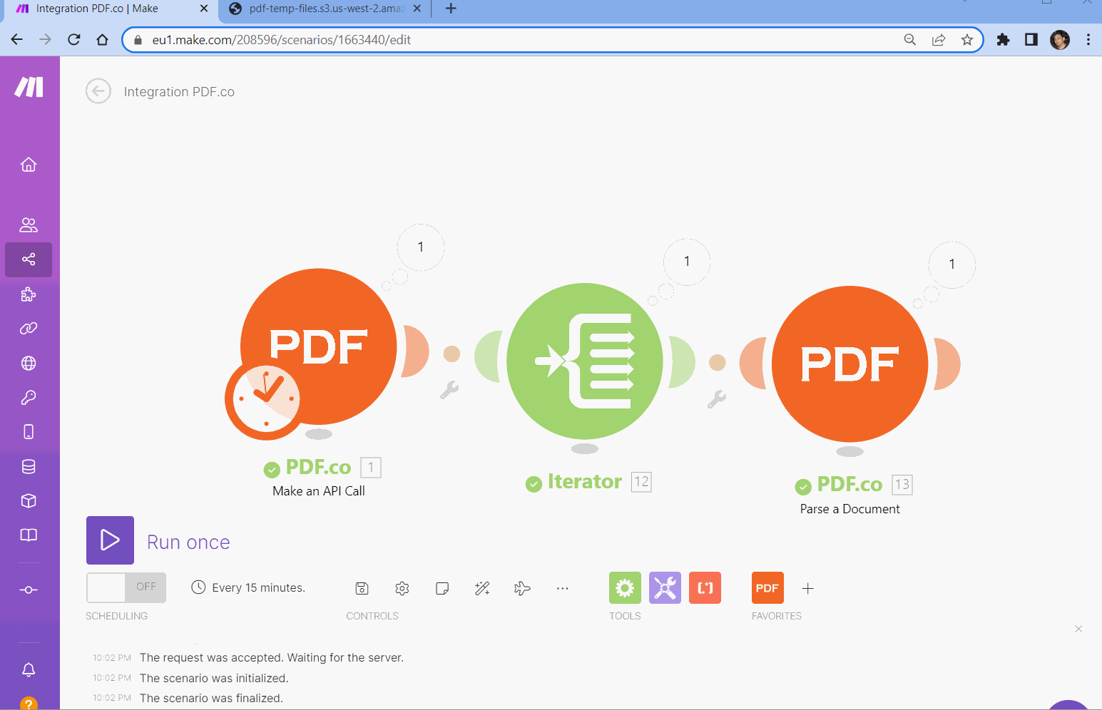 PDF.co PDF Split and Document Parser Workflow