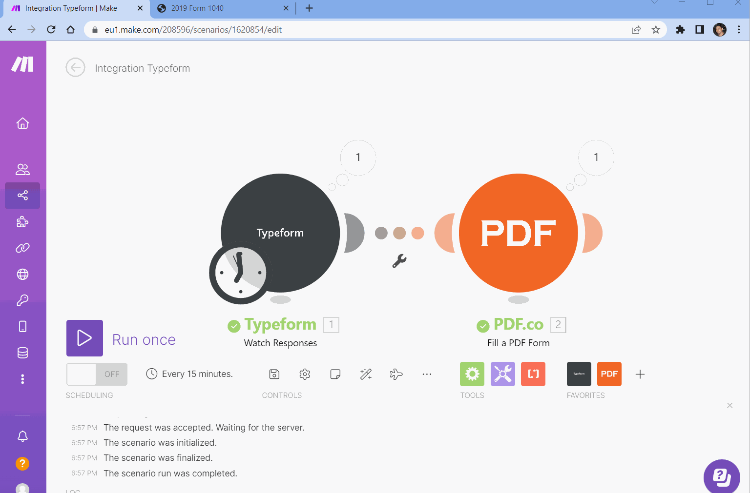 PDF.co Fill PDF Form Workflow