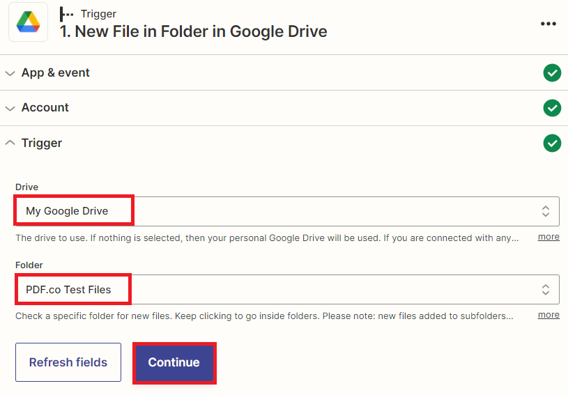 Setup Google Drive Configuration