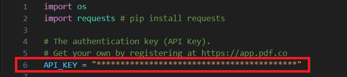 Add PDF.co API Key
