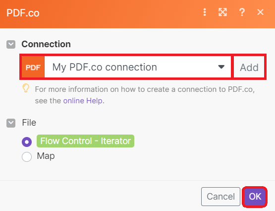  PDF.co Connection and Configuration