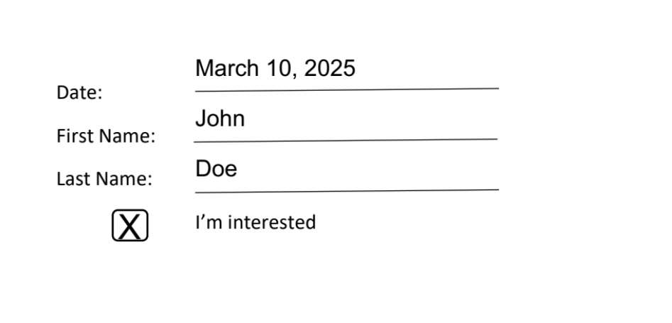Filled Scanned PDF Form